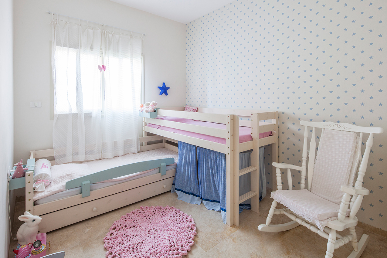 מעצבת פנים בצפון- מיטת קומותים לילדים- בן יאיר - חיפה